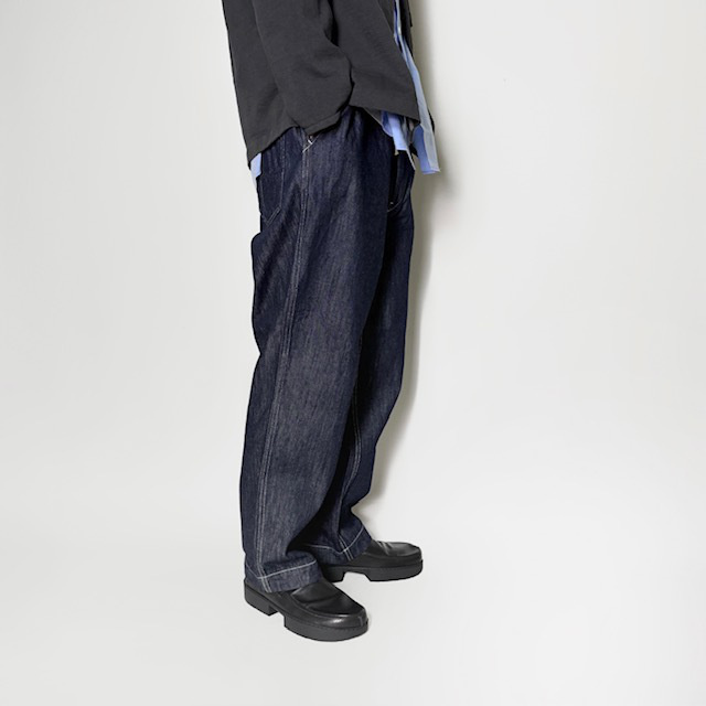 H.UNIT DENIM WORK EASY PANTS (ONE WASH)