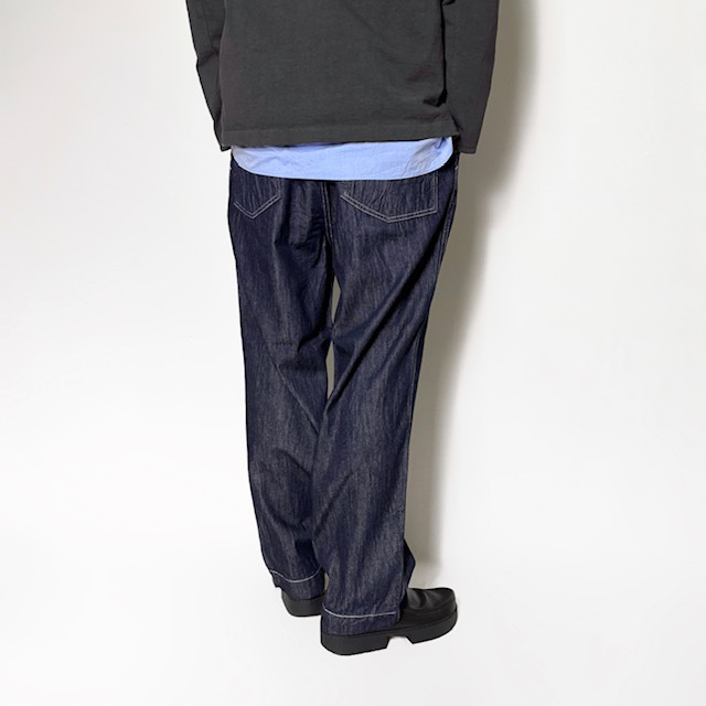 H.UNIT DENIM WORK EASY PANTS (ONE WASH)