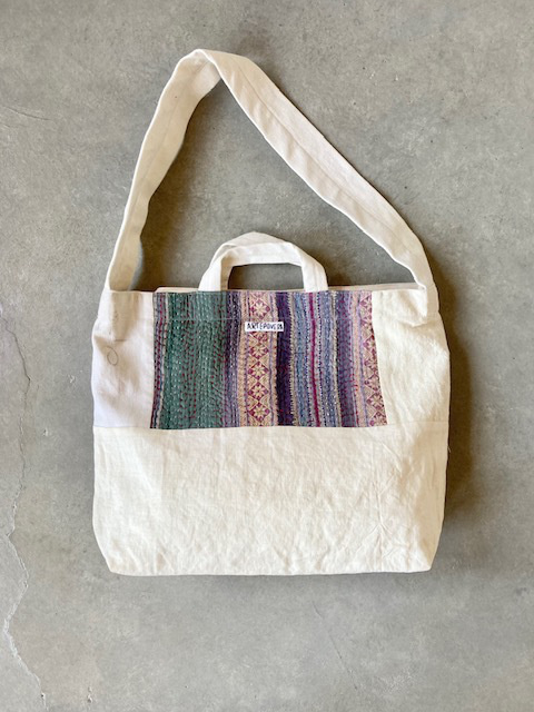 ARTEPOVERA  インドキルトラリー&フランスシーツMIX  トート&ショルダーBAG