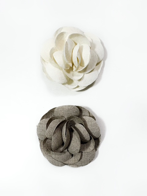 ARTE POVERA  リネンコサージュ (ピン仕様)