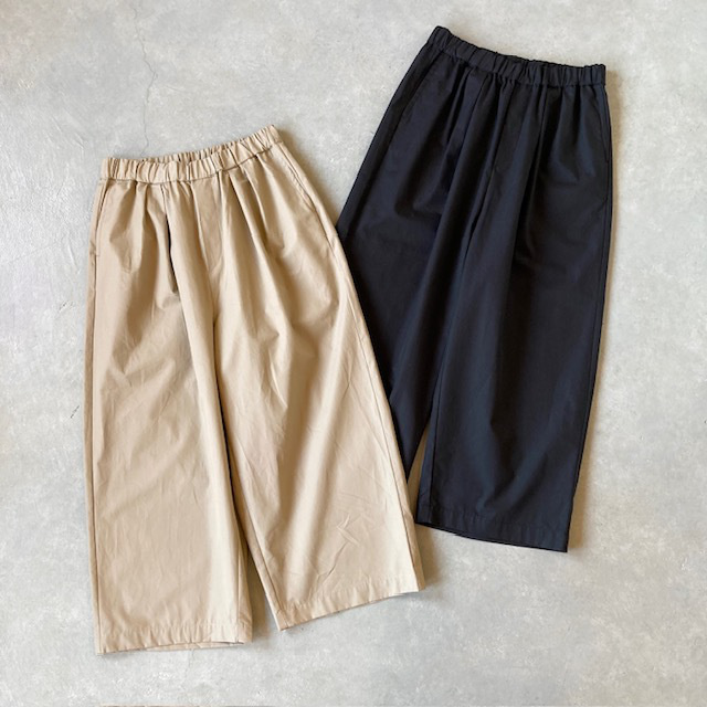maison de soil COTTON DYED WEATHER 2TUCK WIDE EASY PANTS