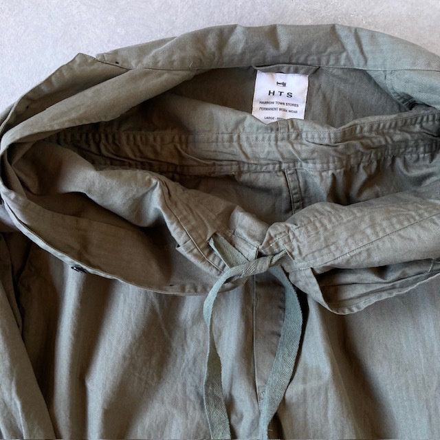 HTS (HARROW TOWN STORES) COTTON HERRINGBONE WASH ONE-UP COLLAR OVERALLS