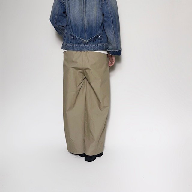 maison de soil COTTON DYED WEATHER 2TUCK WIDE EASY PANTS
