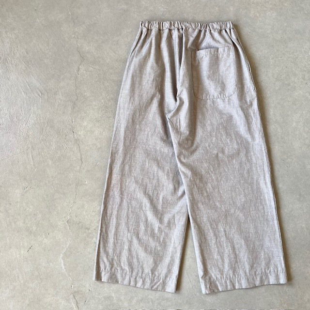 PRIT 綿麻ストレッチワイドパンツ