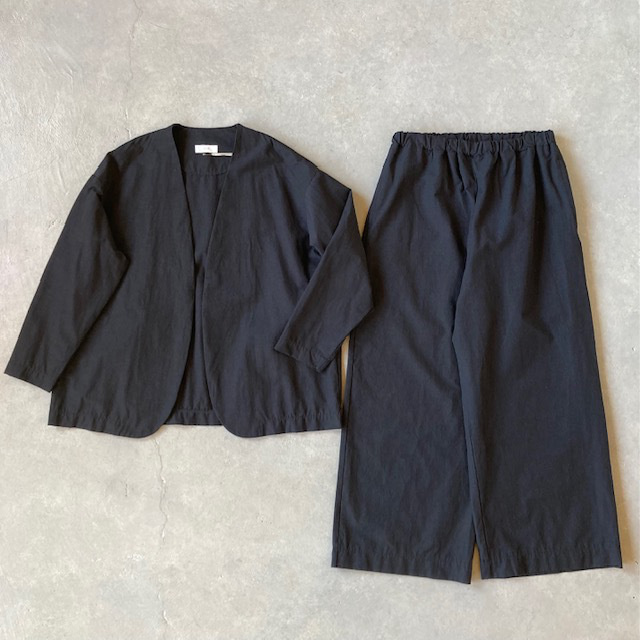 PRIT 綿麻ストレッチワイドパンツ