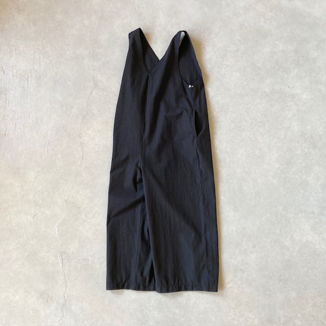 PRIT 綿麻ストレッチVネックオールインワン