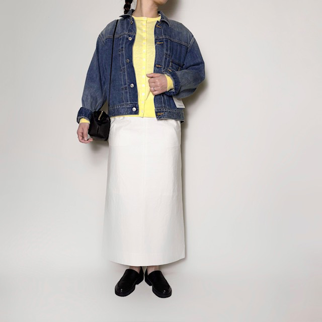 STILL BY HAND W.M モールスキンAラインスカート