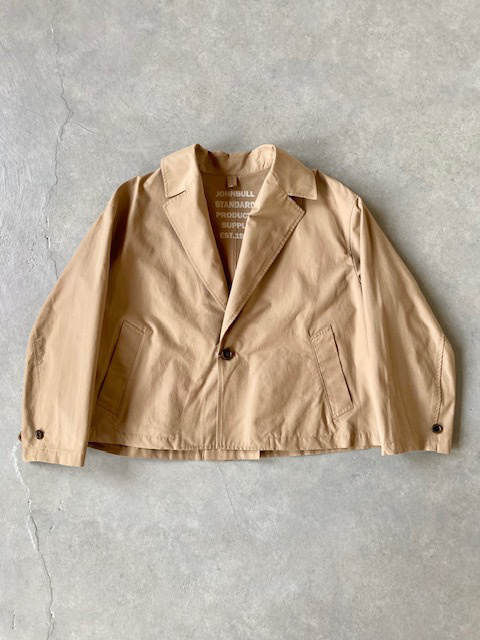 JOHNBULL ピーチツイルライトトレンチ ショートコート