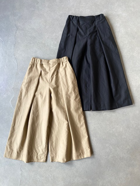 結-yui- COTTON/LINEN BACK SATIN WIDE TUCK EASY BAGS