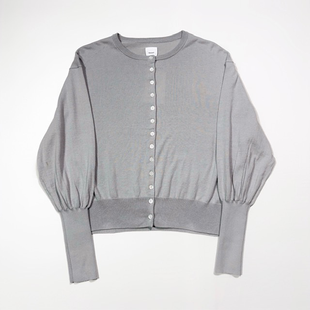 Gauze GATHER SLEEVE KNIT CARDIGAN