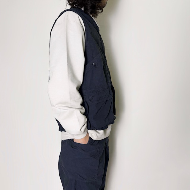 SAGE DE CRET コットンヘンプウェザー ロングワークベスト