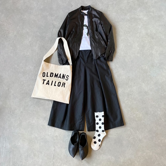 結-yui- COTTON/LINEN BACK SATIN  WIDE TUCK EASY BAGS