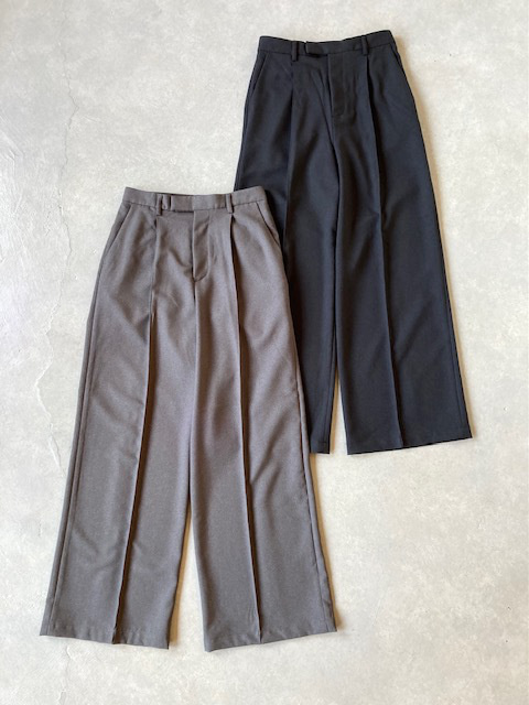 JOHNBULL LANATECピンタックワイドスラックス