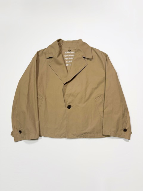 JOHNBULL ピーチツイルライト トレンチショートコート