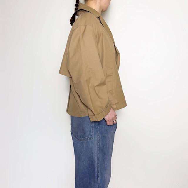 JOHNBULL ピーチツイルライト トレンチショートコート